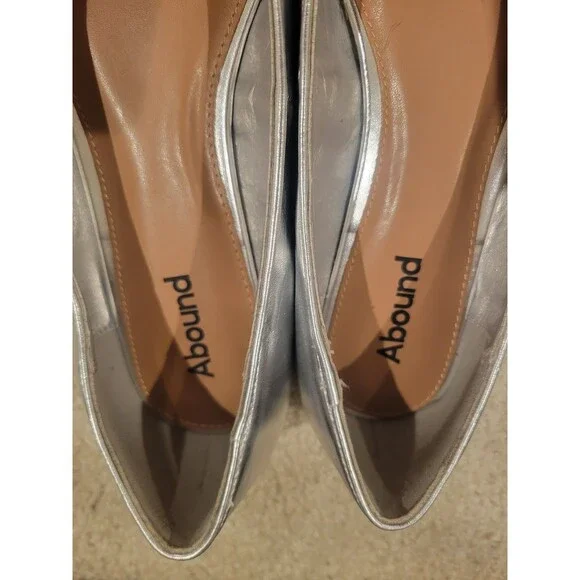 New Abound Gorgi Bow Flats Slip On Shoes Women's Silver Crystal Bow Size US 8 - Picture 7 of 10